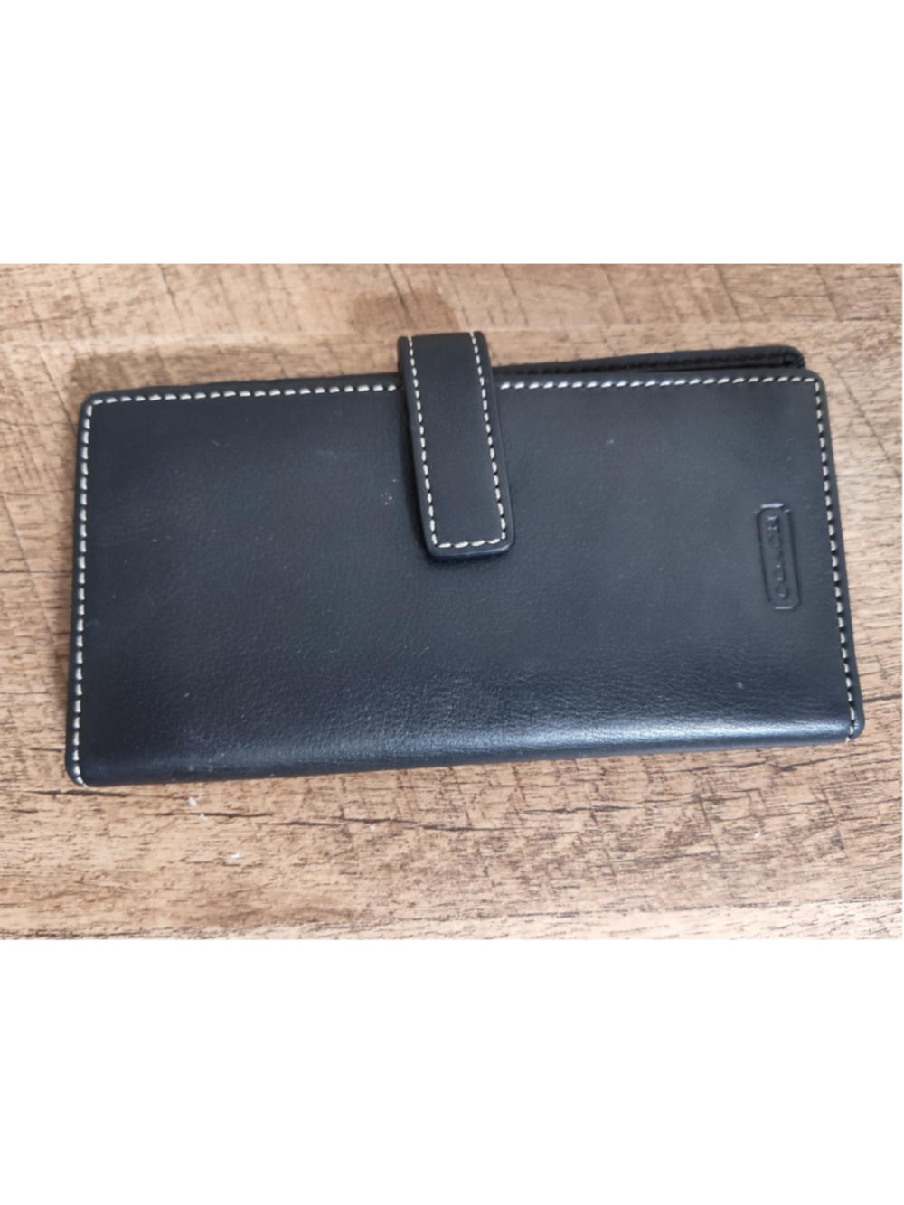 Women's Coach Black Leather Wallet One Size